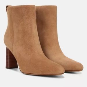 VINCE Dark Amber Camel Hillside Suede Ankle Boots 6